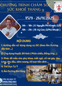Chương trình chăm sóc sức khỏe tháng 9