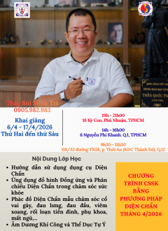 KHÓA DIỆN CHẨN CHO NGƯỜI MỚI BẮT ĐẦU - Tháng Tư